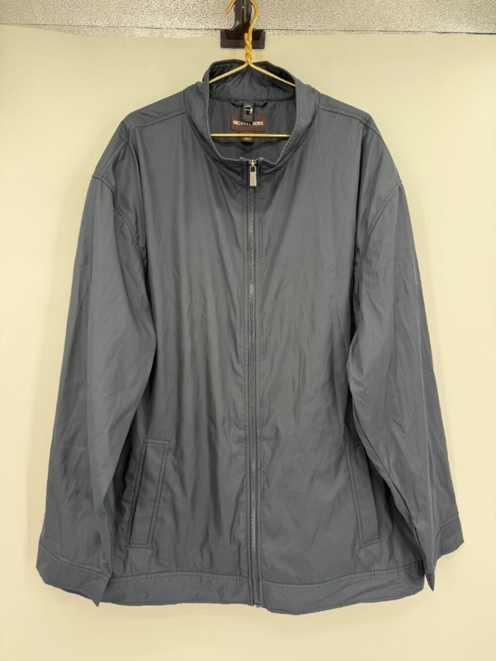 Michael Kors Men's 3XLT Lightweight Windbreaker Jacket Charcoal Gray